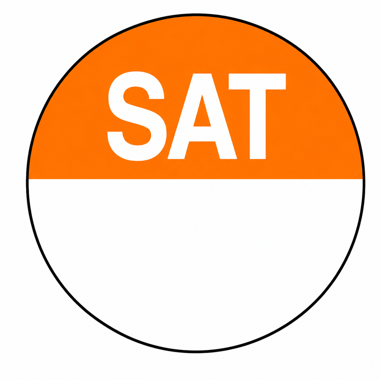 Day Of Week Circle Labels 24mm Saturday