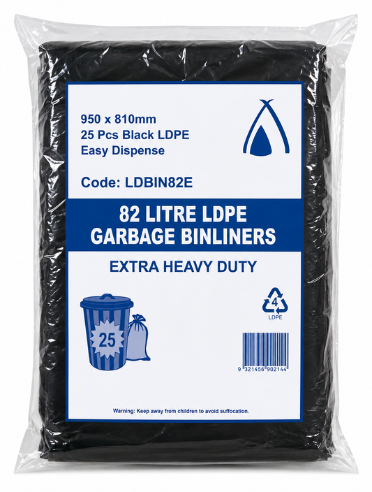 Garbage Bag X-Heavy Duty 82Lt Black
