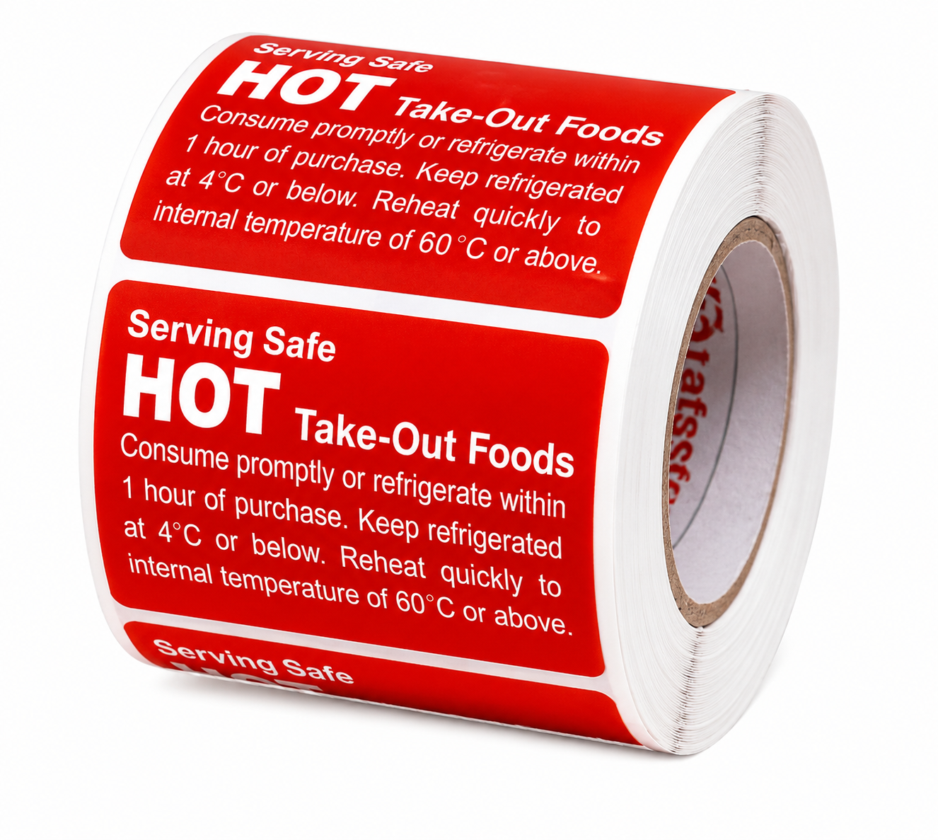 Labels Hot Take-Out Foods Q500 60x40mm Permanent