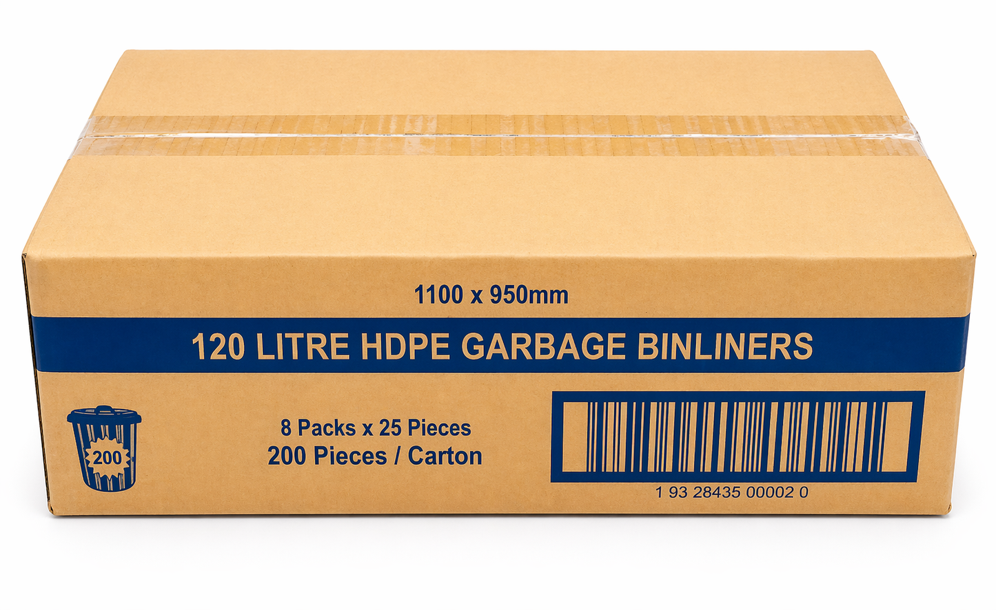 Garbage Bags 120L Black HDPE Star Seal