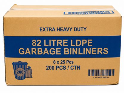 Garbage Bag X-Heavy Duty 82Lt Black